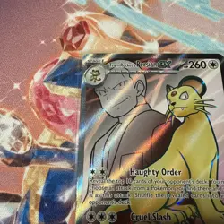 Pokemon TCG Team Rockets Persian EX Full Art 219/182 Destined Rivals Ultra Rare - Image 3