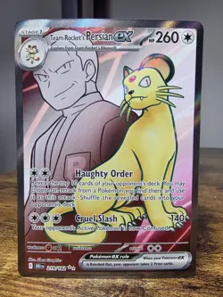 Pokemon TCG Team Rockets Persian EX Full Art 219/182 Destined Rivals Ultra Rare - Image 1