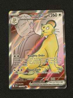 Pokemon TCG Team Rockets Persian EX Full Art 219/182 Destined Rivals NM - Image 1