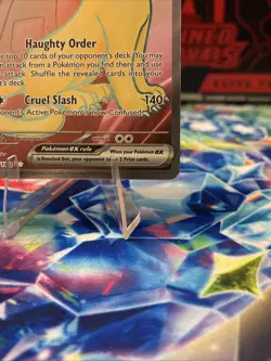Pokemon TCG Destined Rivals: Team Rocket’s Persian EX 219/182 Full Art Holo NM - Image 4