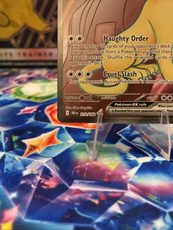 Pokemon TCG Destined Rivals: Team Rocket’s Persian EX 219/182 Full Art Holo NM - Image 5