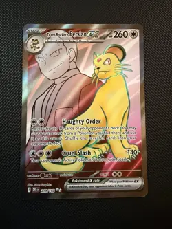 Pokemon TCG Team Rockets Persian EX Full Art 219/182 Destined Rivals Ultra Rare - Image 2