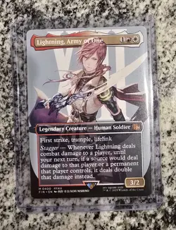 Lightning, Army of One (0400) BORDERLESS Final Fantasy Magic MTG NM - Image 1