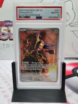 2025 Pokemon Zamazenta 201/182 Sv10: Destined Rivals Holo PSA 10 - Image 1