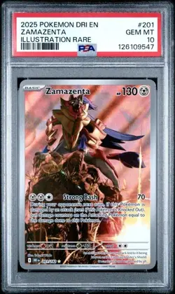 2025 Pokemon Zamazenta 201/182 Sv10: Destined Rivals Holo PSA 10 - Image 4