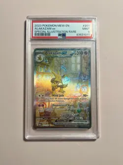 Pokemon Alakazam ex 201/165 2023 S&V 151 Special Illustration Rare Card - PSA 9 - Image 1