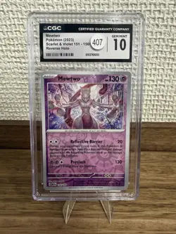 Mewtwo Pokemon 2023 Scarlet & Violet 151 - 150/165 Holo Gem Mint 10 CGC - Image 1