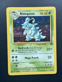 Pokemon TCG Nidoqueen Jungle 7/64 Holo Unlimited Holo Rare - Image 1