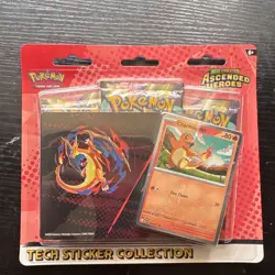 Pokemon Ascended Heroes Sticker Collection Sealed 3-Pack Charmander Charizard - Image 1