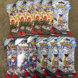 POKEMON TCG Scarlet & Violet Stellar Crowd Booster Packs SEALED NEW- 12 packs! - Image 1