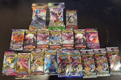Pokemon SWSH XY Sun & Moon 19 Pack Lot Fusion Strike Lost Origin Fates Collide + - Image 1