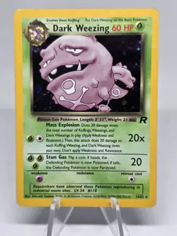 Pokemon TCG Dark Weezing 14/82 Team Rocket Holo Rare - Unlimited - WOTC Vintage - Image 1