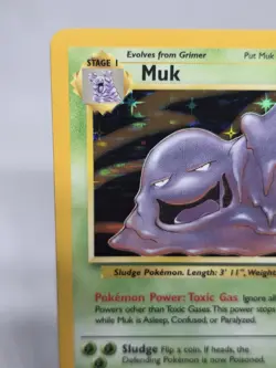 Pokemon TCG Muk Pokemon Fossil Holo Rare 13/62 - Unlimited - WOTC Vintage - Image 2