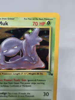 Pokemon TCG Muk Pokemon Fossil Holo Rare 13/62 - Unlimited - WOTC Vintage - Image 3