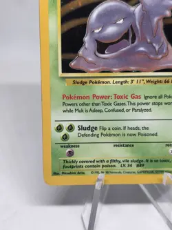 Pokemon TCG Muk Pokemon Fossil Holo Rare 13/62 - Unlimited - WOTC Vintage - Image 4