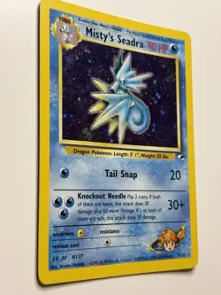 Misty's Seadra - 9/132 - Holo Rare - Unlimited Edition English Pokemon Gym MP - Image 2