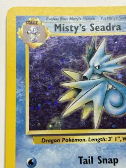 Misty's Seadra - 9/132 - Holo Rare - Unlimited Edition English Pokemon Gym MP - Image 5