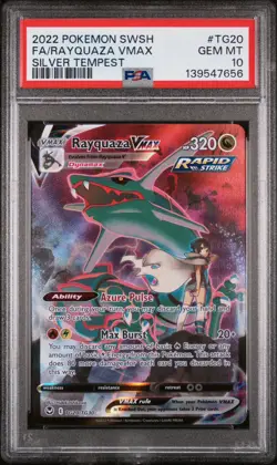 PSA 10 - Rayquaza VMAX TG20/TG30 Silver Tempest Trainer Gallery Pokemon Gem Mint - Image 1