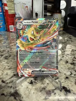 Pokemon TCG Team Rocket's Persian Ex Double Rare Holo 150/182 - Image 1