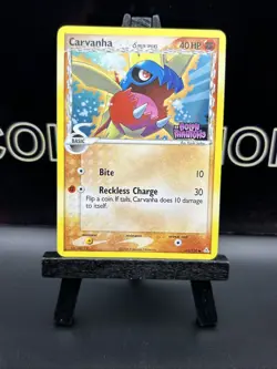 Pokemon TCG- Carvanha EX Holon Phantoms 61/110 Reverse Holo Stamped 2006 VLP - Image 2