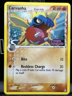 Pokemon TCG- Carvanha EX Holon Phantoms 61/110 Reverse Holo Stamped 2006 VLP - Image 3
