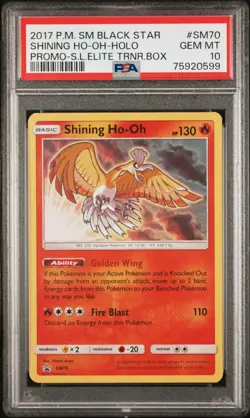 2017 Pokemon Shining Legends Shining Ho-Oh SM70 Holo Promo PSA 10 Gem Mint - Image 1