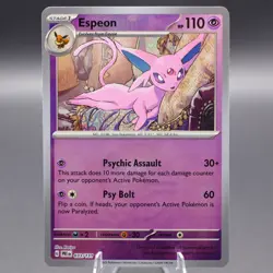 Espeon (Poke Ball Pattern) 033/131 Rare SV: Prismatic Evolutions Pokemon TCG NM - Image 1
