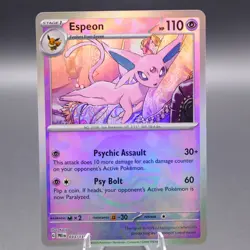 Espeon (Poke Ball Pattern) 033/131 Rare SV: Prismatic Evolutions Pokemon TCG NM - Image 1
