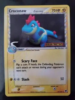 Croconaw 27/101 Reverse Holo Stamp Pokemon TCG Card EX Dragon Frontiers NM - Image 1