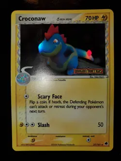 Croconaw 27/101 Reverse Holo Stamp Pokemon TCG Card EX Dragon Frontiers NM - Image 3