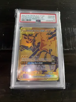 Pikachu and Zekrom GX Tag Team Gold PSA 10 SM248 Pokemon Card - Image 3