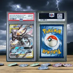 Pokemon Tag Team Pikachu & Zekrom GX #SM168 Promo Black Star PSA 10 Graded Card - Image 2