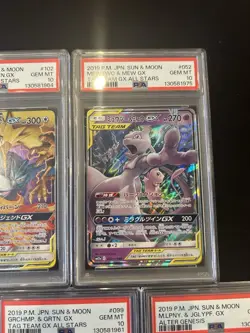 PSA 10 Pokemon Card Game Japanese Tag Team GX RR 5 Card Set Bulk Holo - Image 3