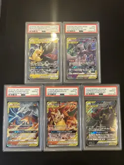 PSA 10 Pokemon Card Game Japanese Tag Team GX RR 5 Card Set Bulk Holo - Image 1