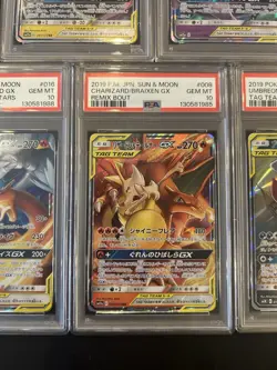 PSA 10 Pokemon Card Game Japanese Tag Team GX RR 5 Card Set Bulk Holo - Image 5