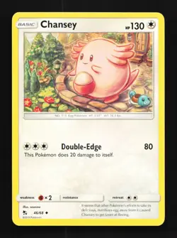 Chansey 46/68 LP Hidden Fates English Pokemon Card TCG - Image 1