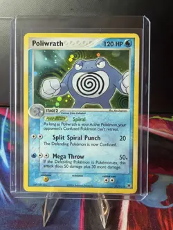 Poliwrath 11/112 EX FireRed & LeafGreen Holo Rare Pokemon Card TCG Holographic - Image 1