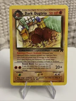 🔥 Dark Dugtrio #23/82 Unlimited Rare HP | Team Rocket 2000 Pokemon Card - Image 1
