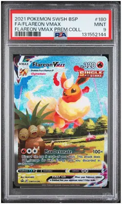 Flareon VMAX SWSH180 SWSH: Sword & Shield Promo Cards Holo PSA 9 - Image 1