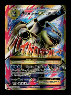 2016 Pokemon Mega Blastoise EX Full Art 102/108 XY Evolutions LP/NM - Image 1