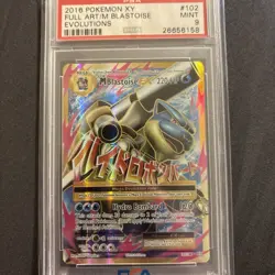 2016 Pokemon XY Evolutions #102 Full Art/M Blastoise EX PSA Mint 9 - Image 2