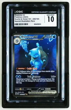 2023 Pokemon 151 Blastoise EX Special Illustration Rare 200/165 CGC Gem Mint 10 - Image 1