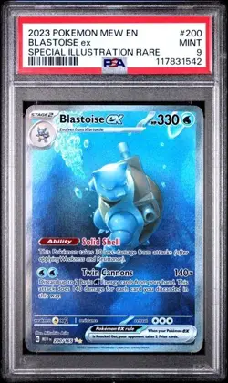 PSA 9 Blastoise ex 200/165 Scarlet & Violet 151 Special Illustration Rare Holo - Image 1