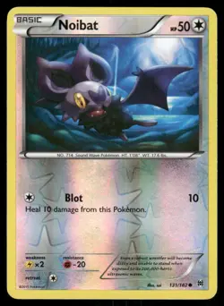 Pokemon Cards Noibat 131/162 Reverse Holo BREAKthrough XY NM - Image 1