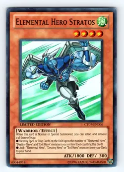 Yugioh Elemental HERO Stratos CT07-EN006 Super Rare - LP 💎 - Image 1