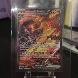 Pokemon Team Rocket's Moltres EX SIR Stamped Promo Destined Rivals 229/182 NM - Image 1