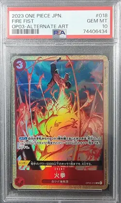One Piece - Fire Fist op03-018 - PSA 10 - Jap - Image 1