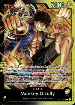 One Piece TCG • Monkey.D.Luffy ST13-003 • Alternate Artwork-Leader • ENG/NM - Image 1