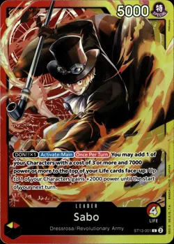 One Piece TCG • Sabo ST13-001 • Alternate Artwork-Leader • ENG/NM - Image 1