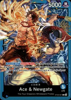 One Piece TCG • Ace & Newgate ST22-001 • Alternate Artwork-Leader • ENG/NM - Image 1